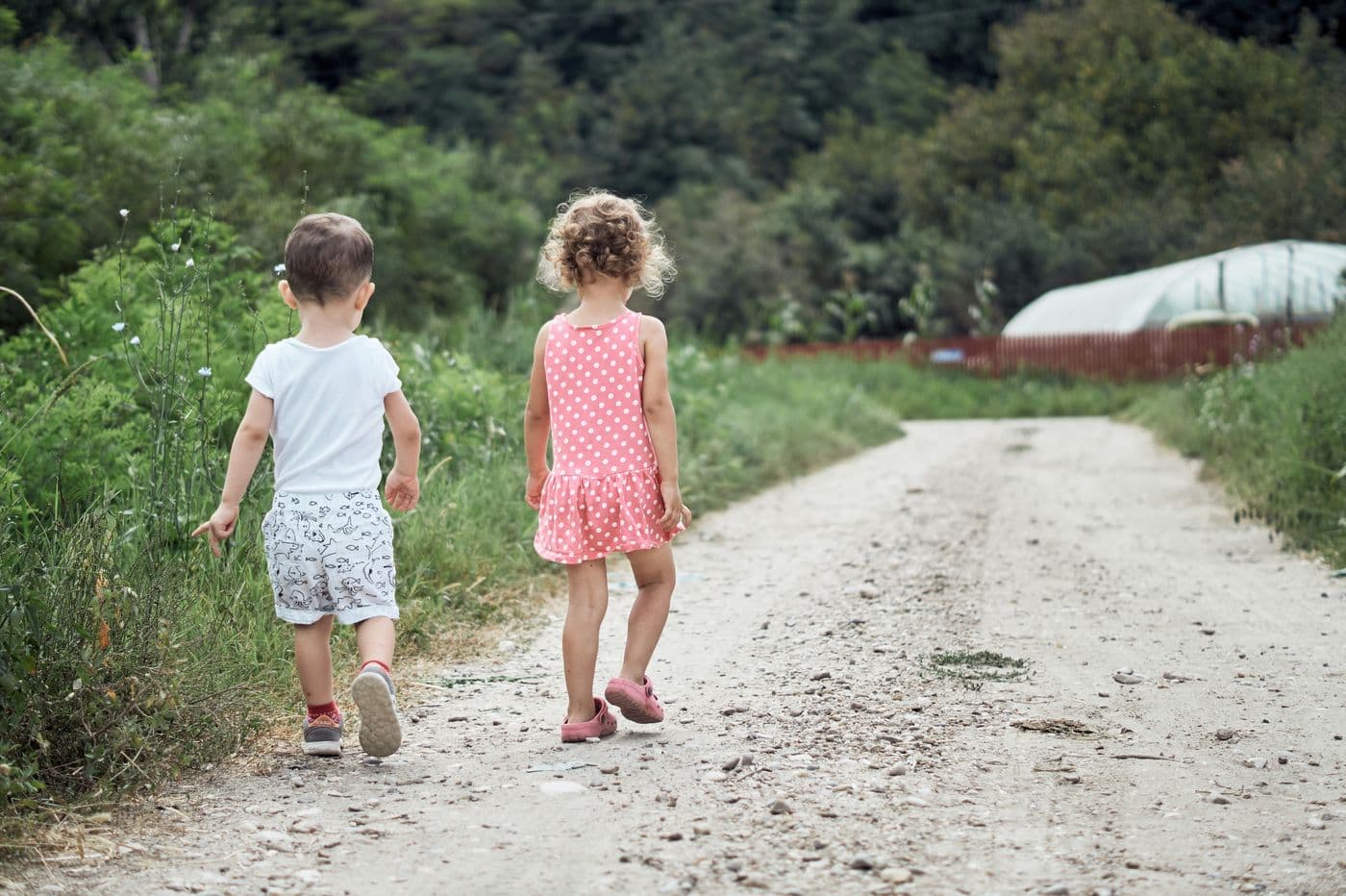 Bulgarian Boy Girl Walking